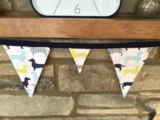 Houndstooth Daschunds Bunting