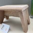 Rustic handmade wooden stool, plant stand, nursery stool in reclaimed wood,