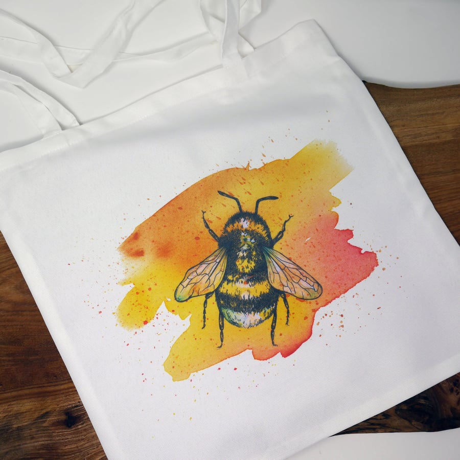 Bee, Bee Tote, Bee Gift, Wildlife, Cotton Feel, Nature, Wildlife Lover, 