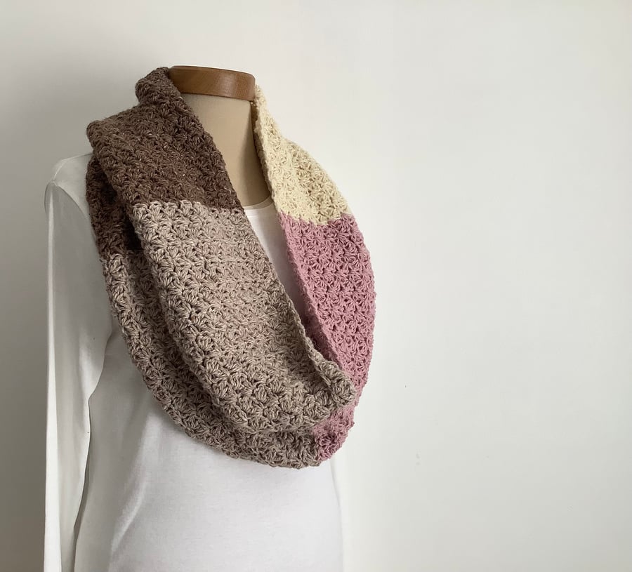 INFINITY SCARF, neckwarmer, cowl . 'Country Twe... Folksy