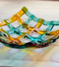  Unique Fused glass dish 