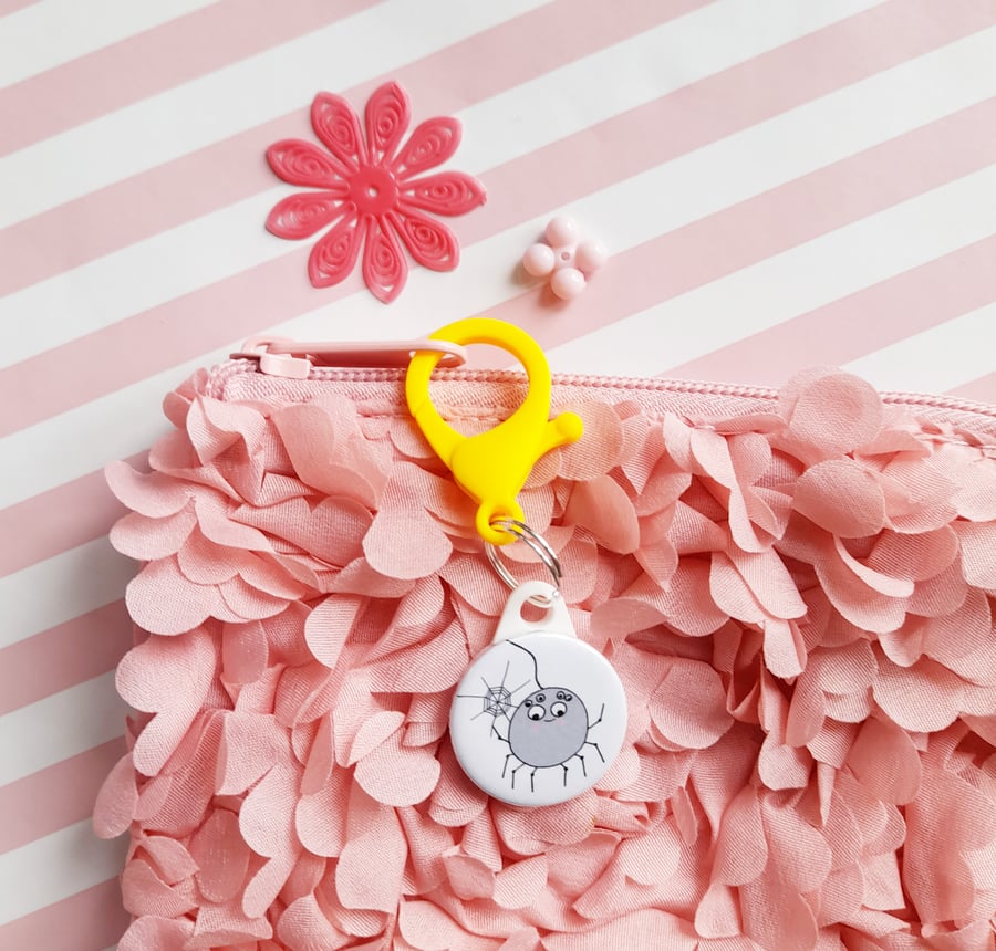 kylie the spider mini bag charm, nature lover gift, insect, wildlife