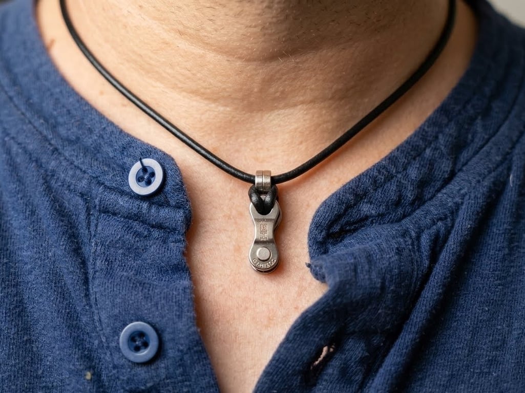 Single Link Bike Chain Necklace, Unisex, Gift for cyclists and mountain bikers