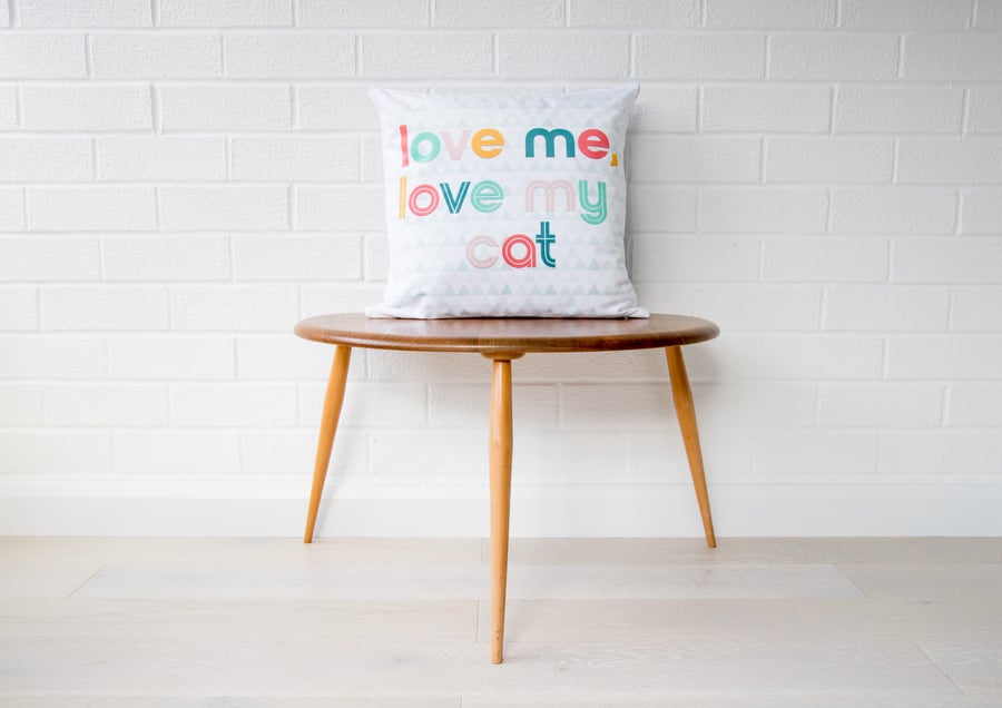 Cats quote cushion cover, Cat lover gift, Modern cat gift for mum, Cat Mum gift