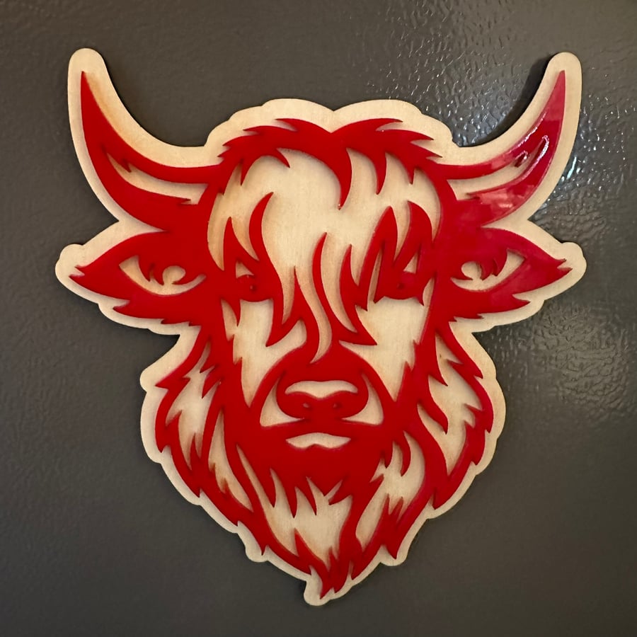 Highland cow fridge magnet or fridge art