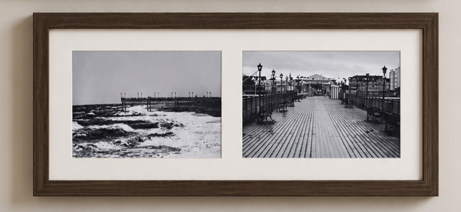 Skegness Black & White Wall Art Print Set of 2 – Lincolnshire Coastal Photograph