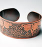 Copper Celtic Wolf cuff bracelet