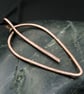 Simple Leaf Shaped Hammered Copper Pendant - Smooth or Textured Finish - Image 5