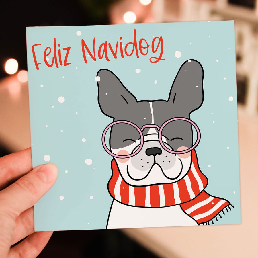 Christmas card: Feliz Navidog