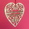 'Peace' heart (medium)