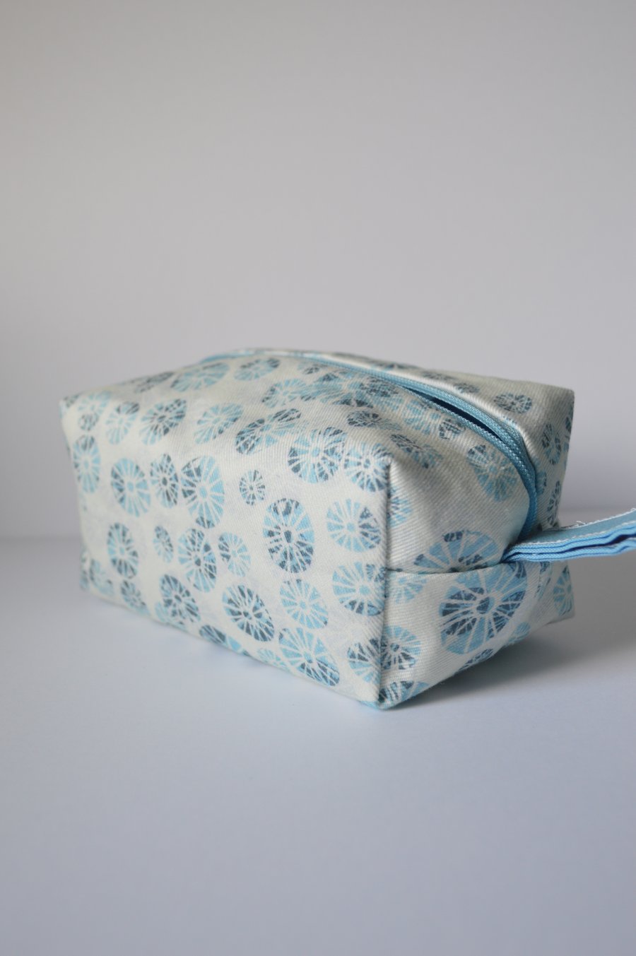 Ladies Cosmetic bag, spotty fabric bag, Gift for her, make up bag