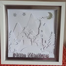 Christmas Scene Winter Scene Shadowbox. A lovely gift for the season.