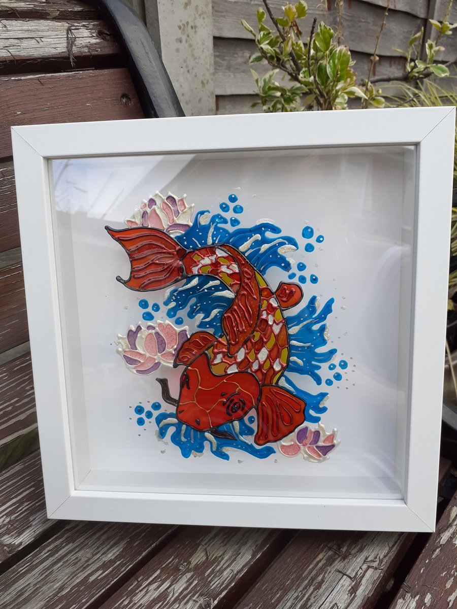 Koi fish painting , goldfish painting
