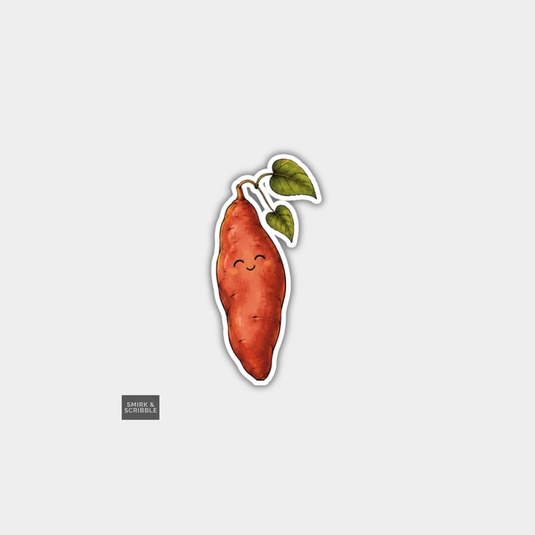 Funny Novelty Vinyl Sticker - Sweet Potato