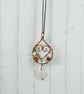 Copper Hanging Decorations with Bronze and Silver Glass and Gemstone Beads - Image 6