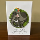 Wishing you well From Eric the Elephant