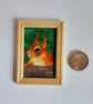 Red Squirrel Miniature Oil Painting Original - Image 3