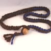 Macrame necklace with wood bead - Oak