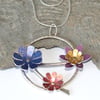 Spring flowers statement necklace