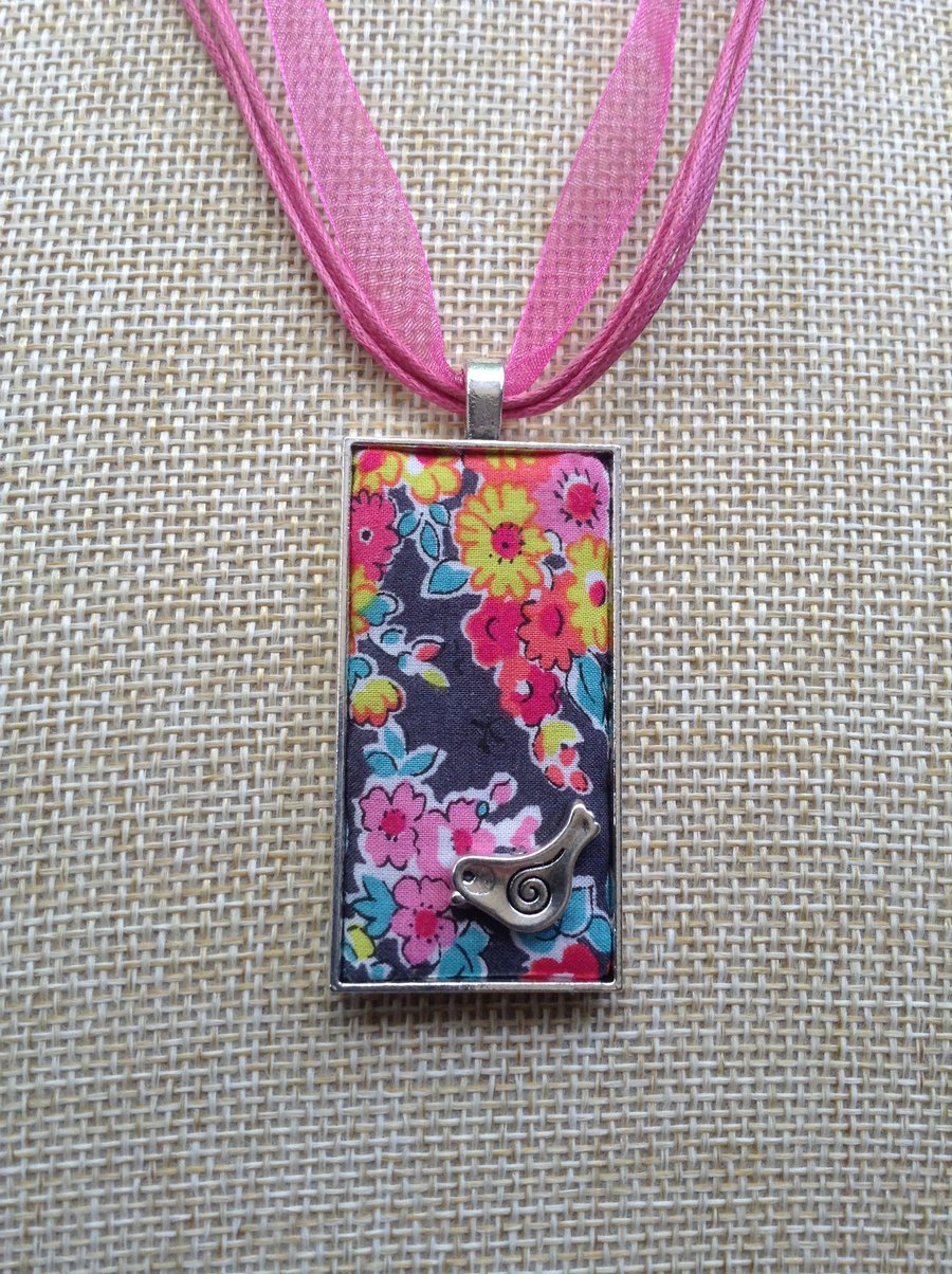Liberty print pendant necklace