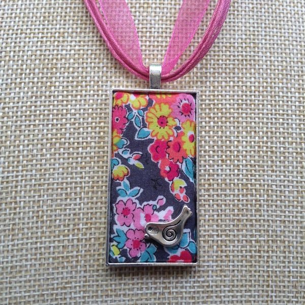 Liberty print pendant necklace