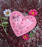Bows Pink hand-painted ceramic ring jewellery dish - Image 8