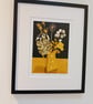 Linocut September Gold Original Limited edition Linoprint - Image 2