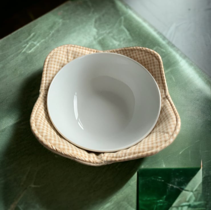 Quilted bowl cosy for Soup, porridge or Noodles... Folksy