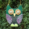 Ceramic owl hanging decoration