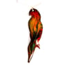 red, blue, black and yellow parrot - scrolled pendant - Image 1