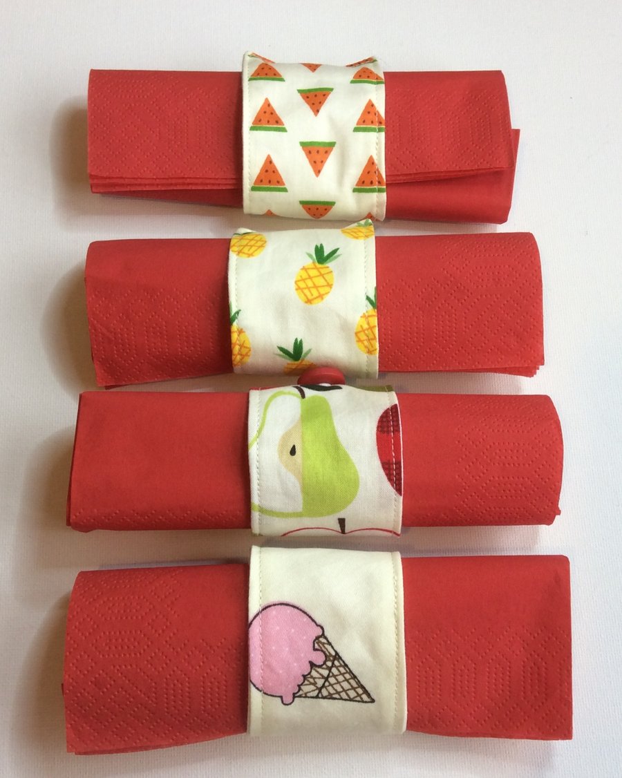 Fabric Napkin Rings Folksy
