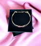 Gold Diamond Cut Crystal Bangle - XL - Gift Boxed - Party  - Image 3