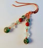 Moss Agate, Jade Star, Red Jasper & Crystal Earrings, Birthday Gifts For Her - Image 5