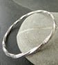 Sterling Silver Twisted Bangle, Contemporary jewellery