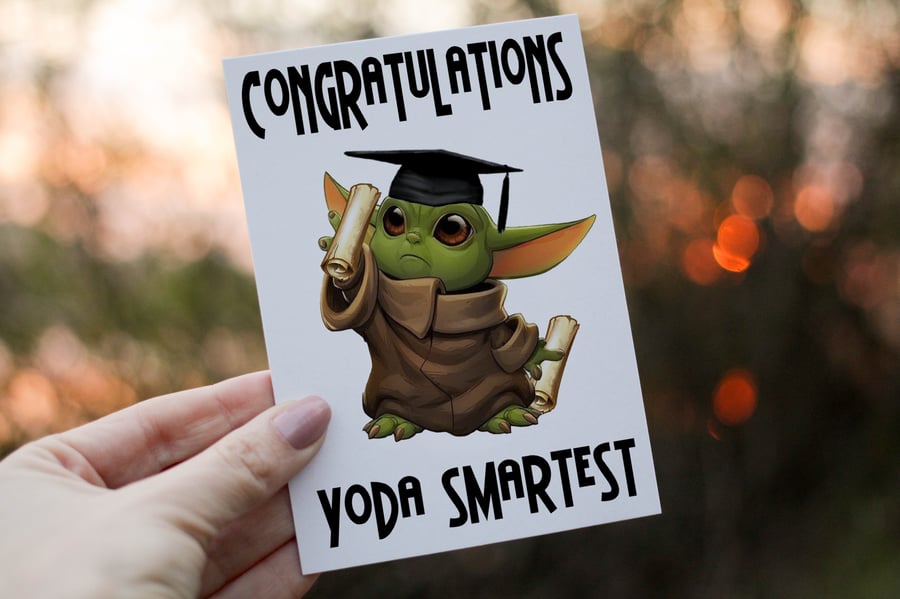 Congratulations Yoda Smartest Graduation Card, Your Graduating Card