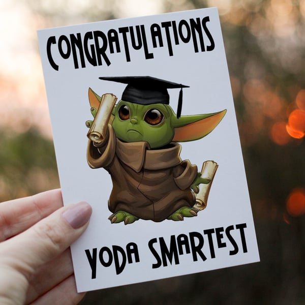 Congratulations Yoda Smartest Graduation Card, Your Graduating Card