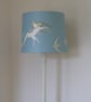 Lampshade for standard lamp. Sanderson 'Swallows' in blue Wedgwood - Image 4