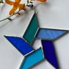 Stained Glass Pentagon Star Suncatcher Decoration 