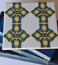 Geometric Mosaic Style Pattern Ceramic Tile Trivet with Cork Backing - SALE ITEM - Image 4