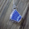 Silver Thames pottery shard boho pendant 