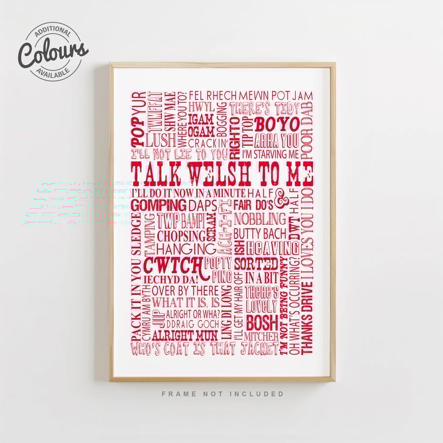 Welsh Sayings Print – Typographic Wall Art