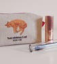 Cute Japanese Cat Printed Make-up Bag, Pencil Case - Cream - Image 1