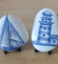 Decoupaged ' Coastal' Pebbles