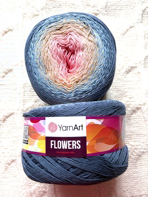 1 cake x 250g YarnArt Flowers Yarn Cake - Colour 262 : Cotton Blend