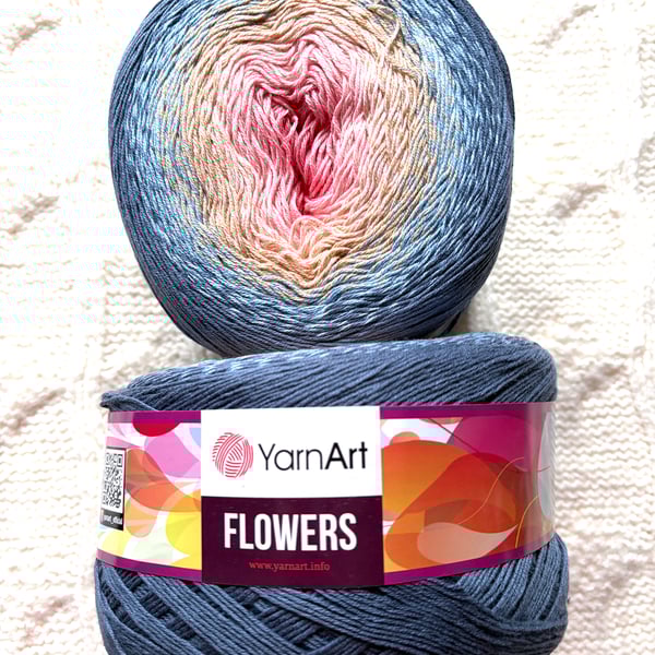 1 cake x 250g YarnArt Flowers Yarn Cake - Colour 262 : Cotton Blend