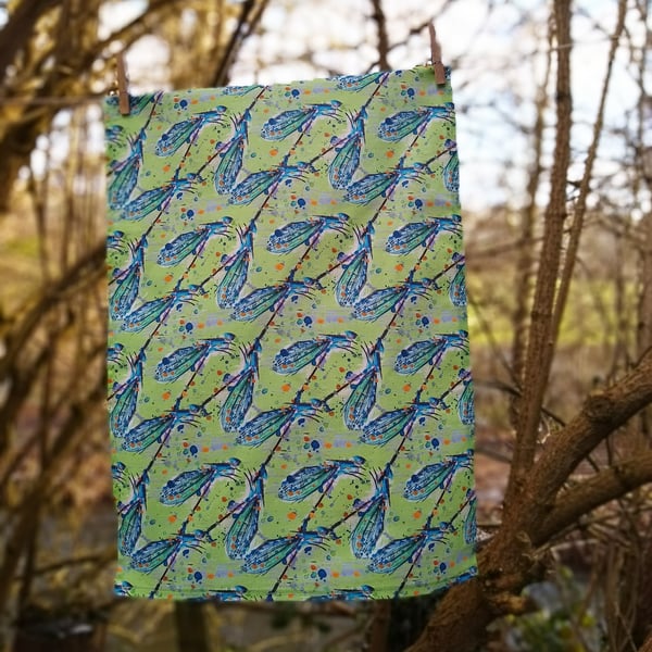 Dragonfly cotton tea towel