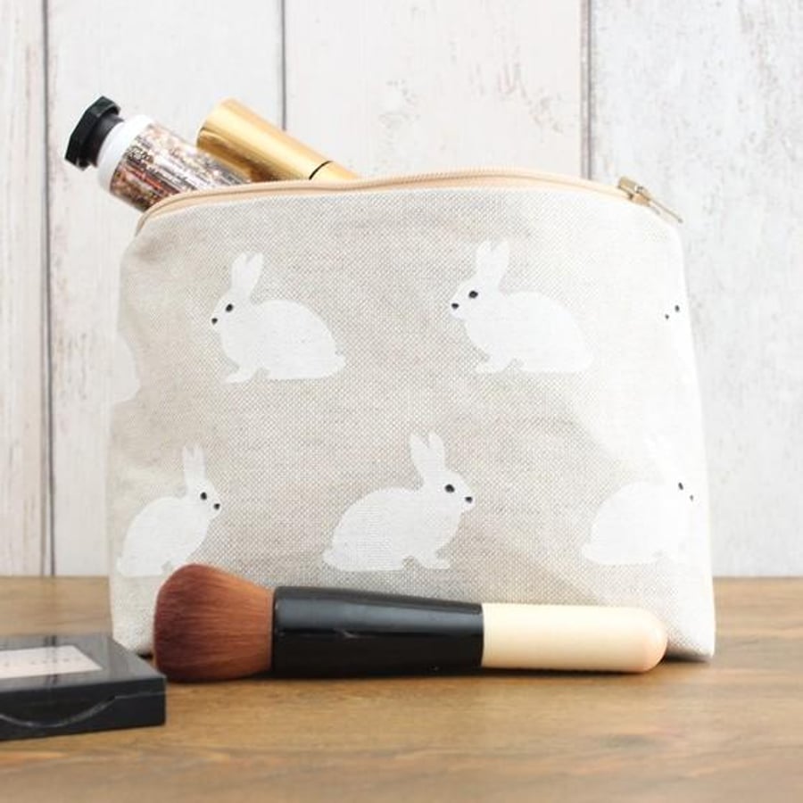 White Rabbit Silhouette Makeup Bag