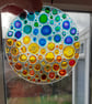 Bubble sun catcher, painted sun catcher, abstract painting sun catcher,  - Image 4