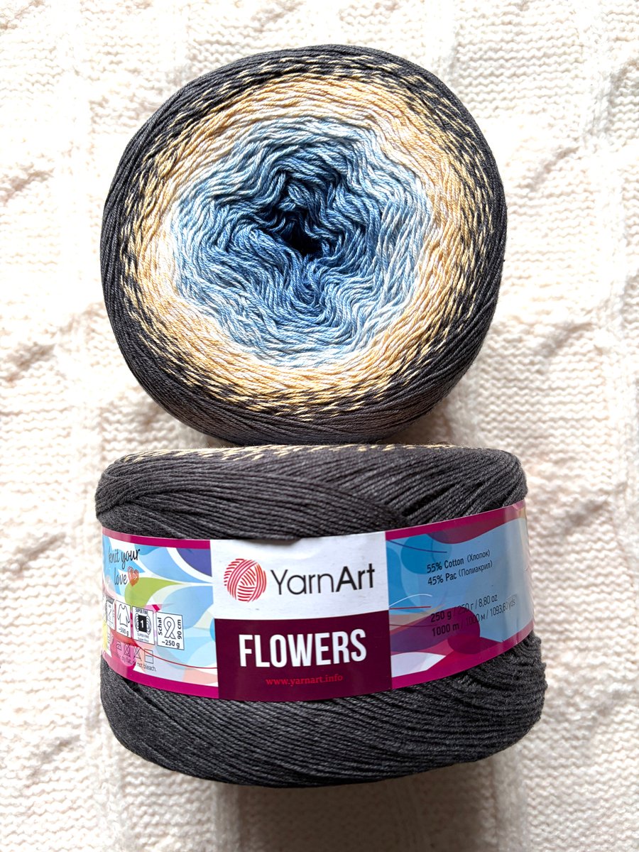 1 cake x 250g YarnArt Flowers Yarn Cake - Colour 287 : Cotton Blend