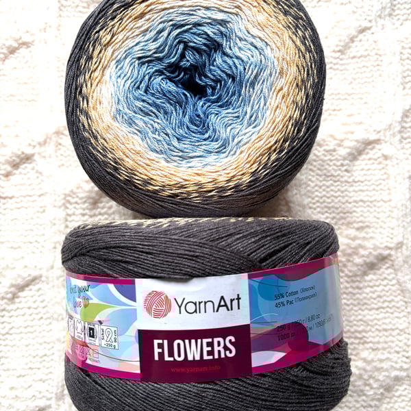1 cake x 250g YarnArt Flowers Yarn Cake - Colour 287 : Cotton Blend
